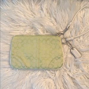 Rare mint green wristlet